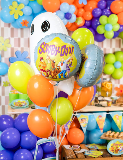 Vue d'ensemble du décor de fête du ballon aluminium Scooby-Doo