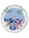 Balão de alumínio Stitch e Angel para criança azul e cor de rosa com decoração de praia