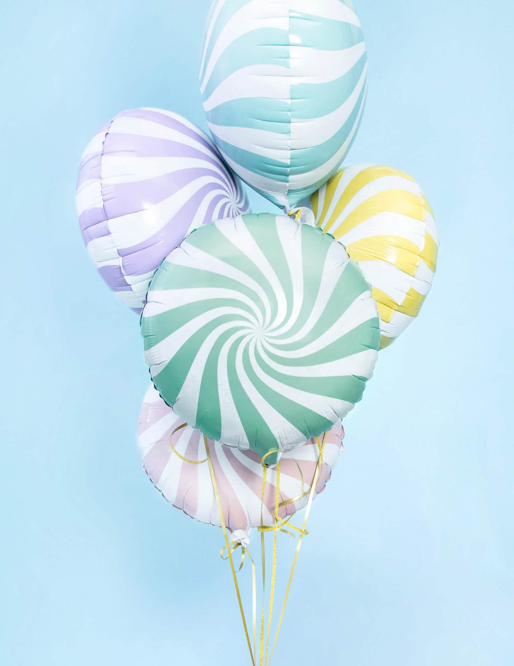 Assortimento de cores do balão de alumínio chupa-chupa para festa