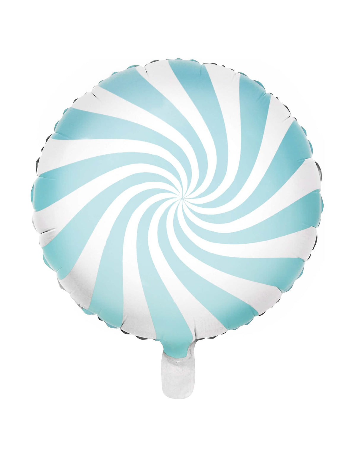 Balão de alumínio chupa-chupa para festa turquesa e branco