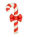Balão de alumínio Bengala doce bege e vermelho 70 x 131,5 cm