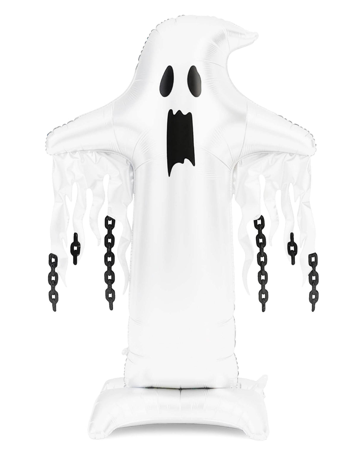 Balão de alumínio com suporte Fantasma XXL branco 109 x 165 cm