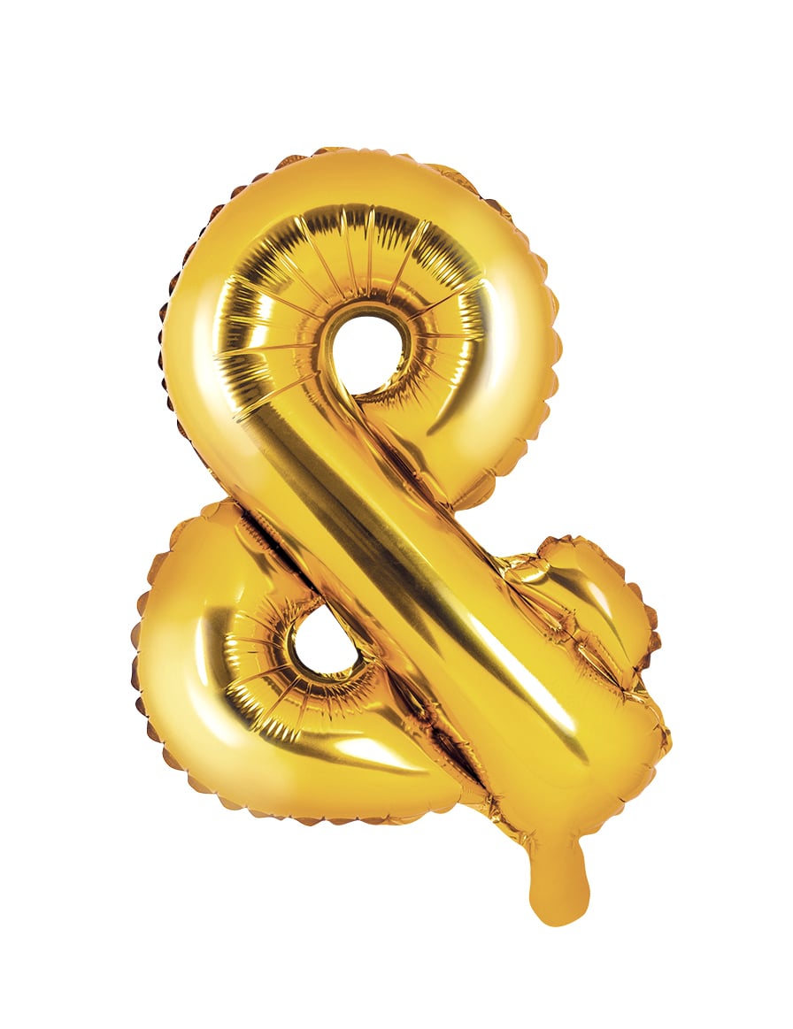 Ballon aluminium symbole & pour fête doré