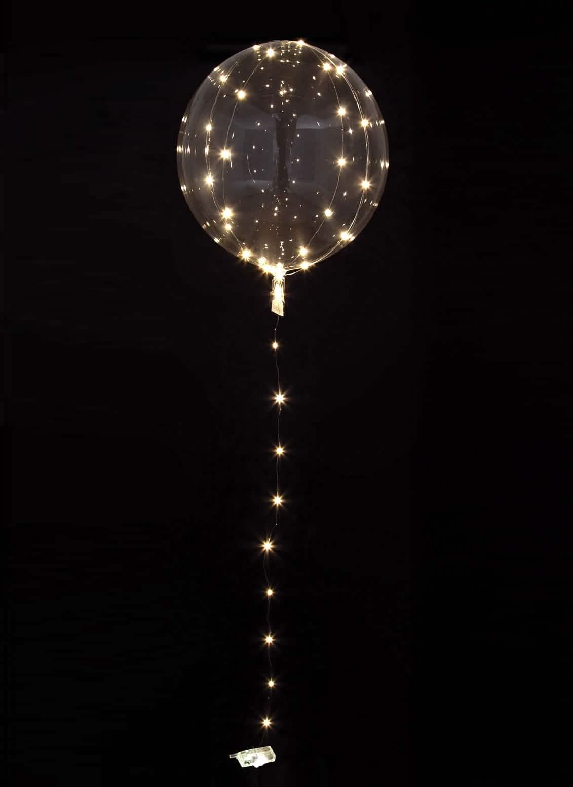 Balão bolha de cristal transparente para festa com LED brancas