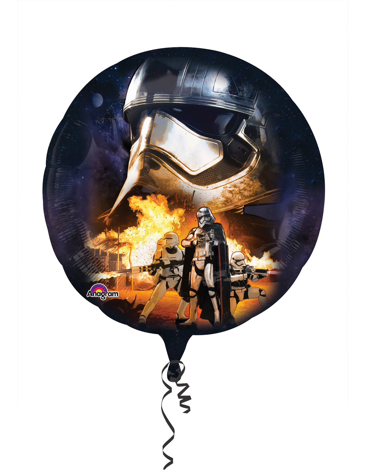 Ballon en aluminium Les Méchants Star Wars VII multicolore avec Captain Phasma et Stormtroopers