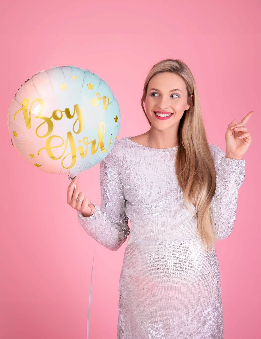 Situação do balão de alumínio menino ou menina para gender reveal