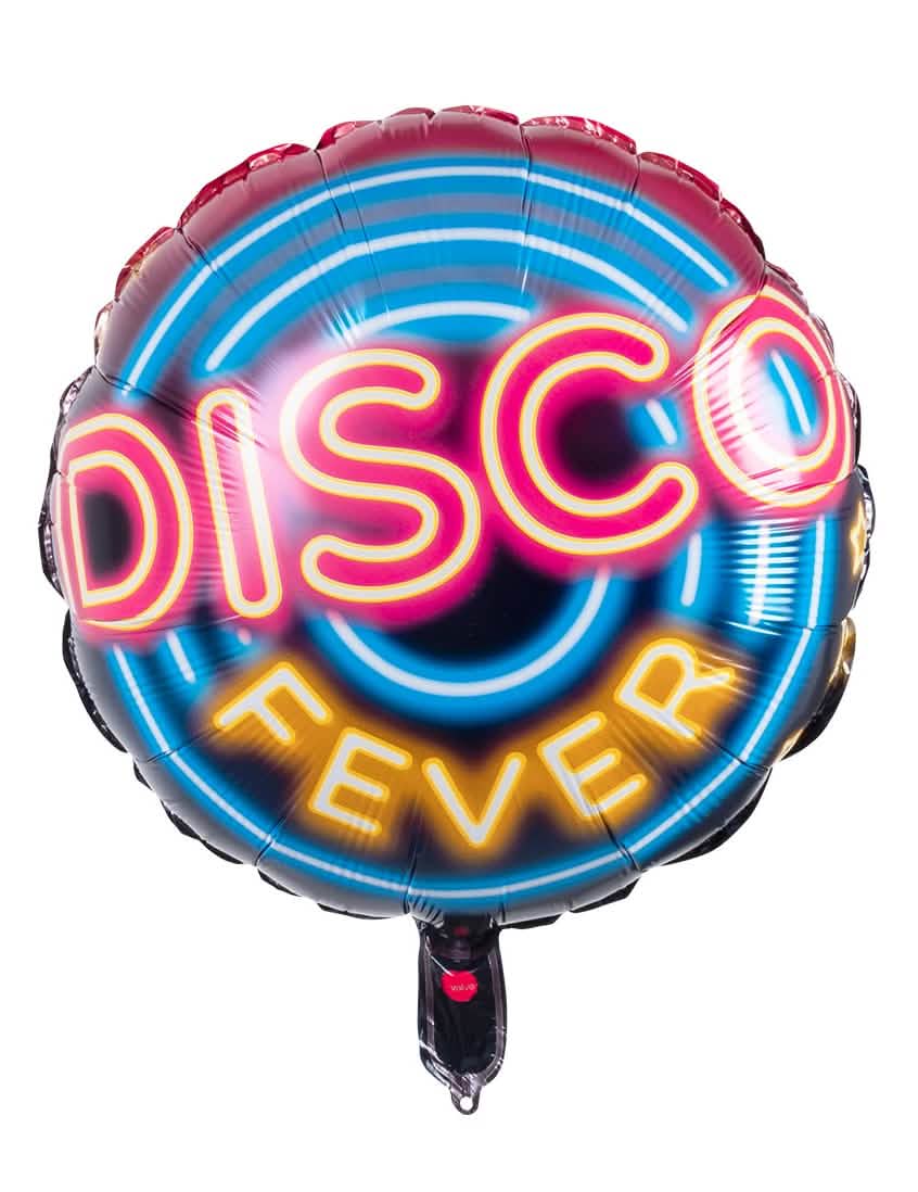 Balão de alumínio disco fever para decoração de festa multicores com efeito néon