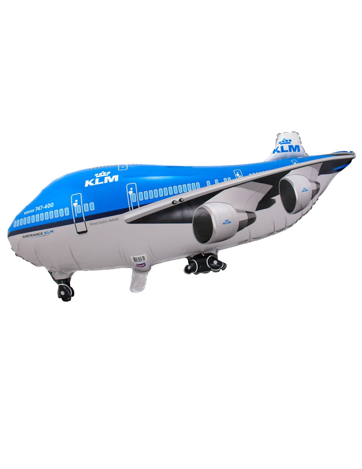 Balão de alumínio gigante em forma de avião para festa azul e branco KLM