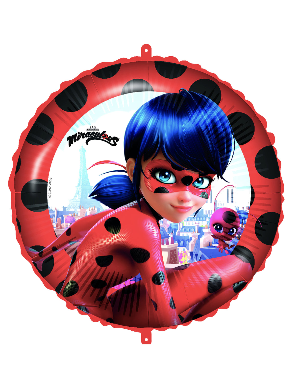 Ballon en aluminium Ladybug pour enfant rouge à pois noirs