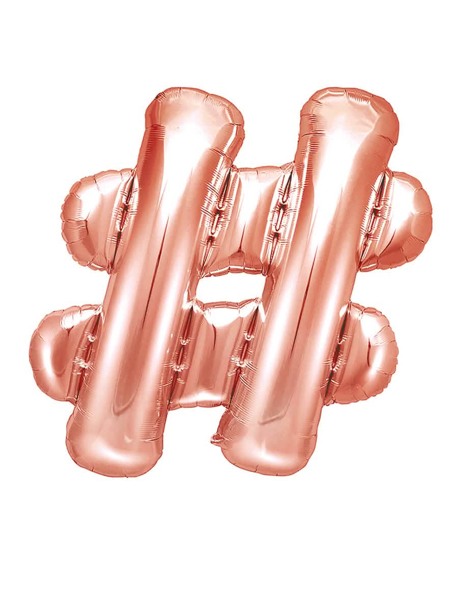 Balão de alumínio # ouro rosa