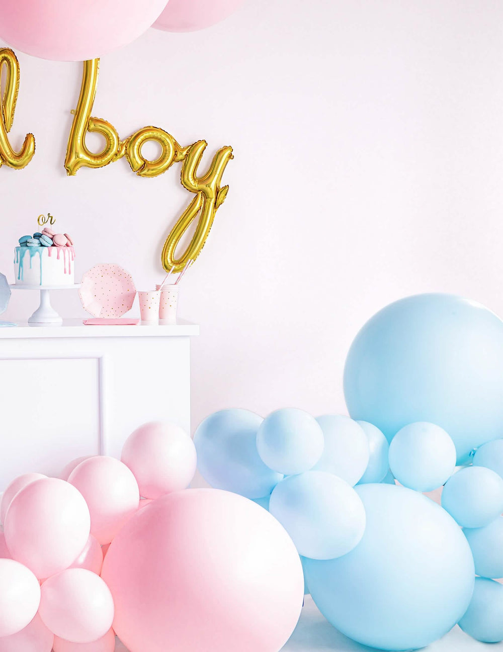Decoração de festa para baby shower do balão gigante de látex para festa azul