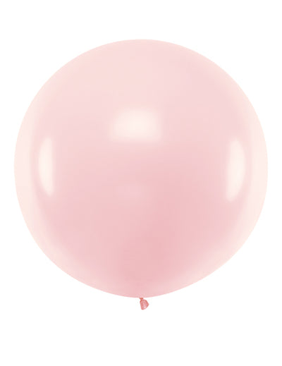 Balão de látex gigante rosa pálido 1 m