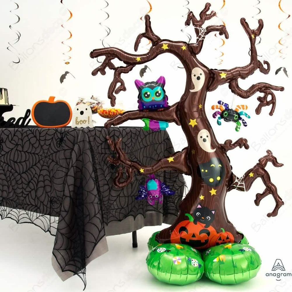 Cenário do balão de alumínio gigante Airloonz árvore de halloween