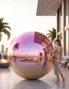 Balão gigante bola de espelho iridescente 200 cm