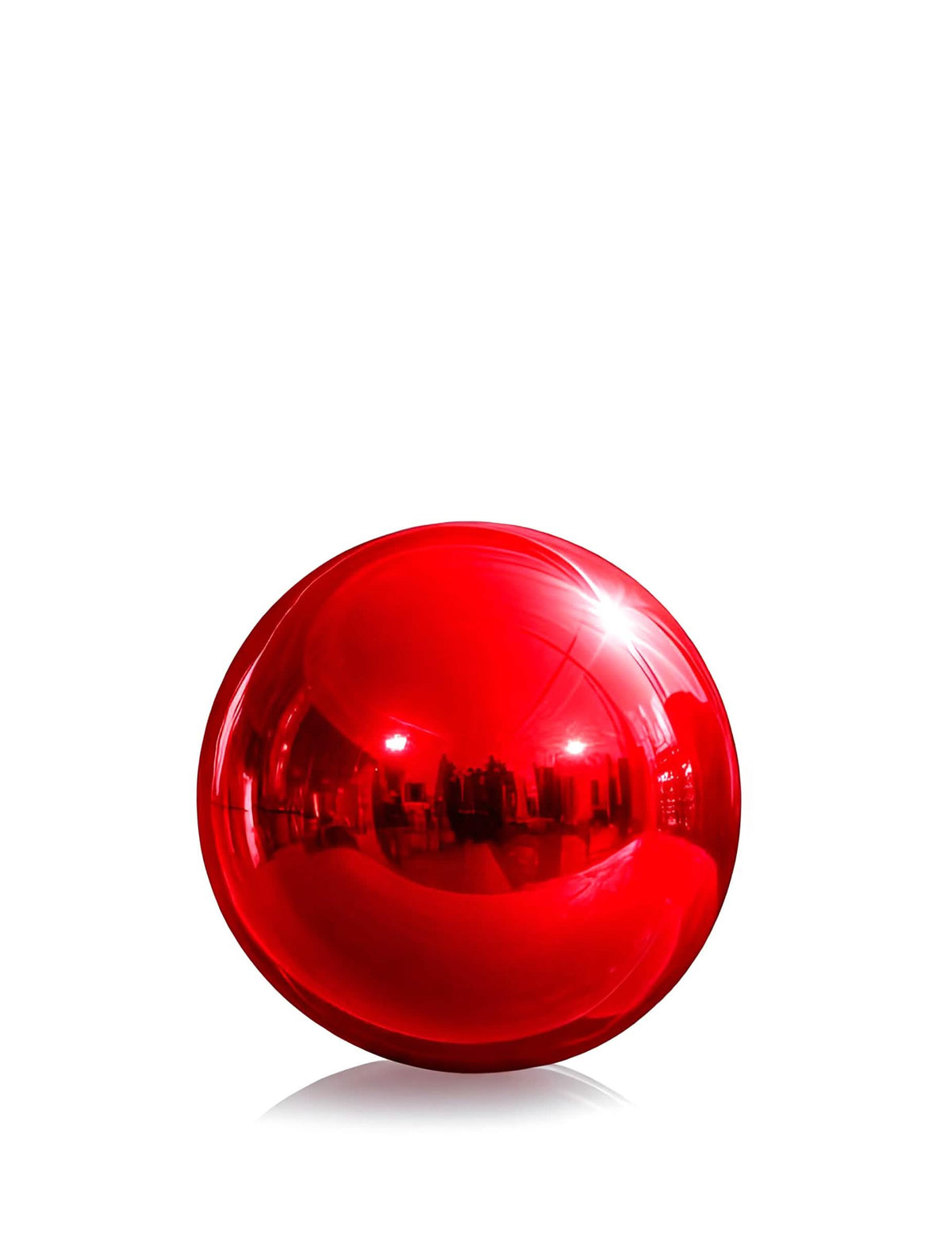 Balão gigante bola de espelho vermelho 100 cm