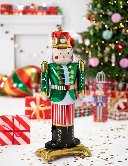 Vue d'ensemble du ballon de Noël géant en aluminium casse-noisette