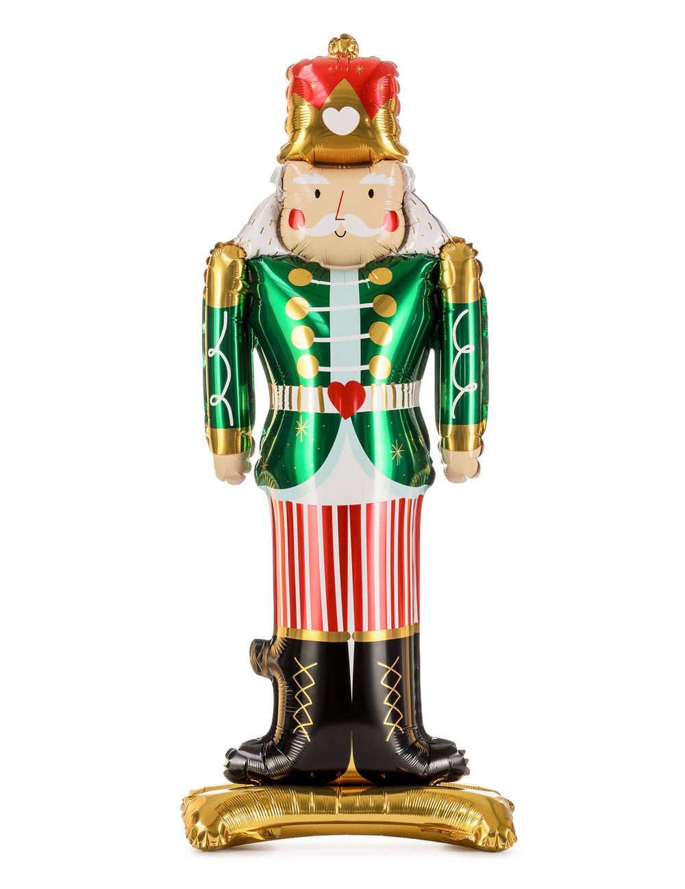Ballon de Noël géant en aluminium casse-noisette pour décoration vert rouge et doré