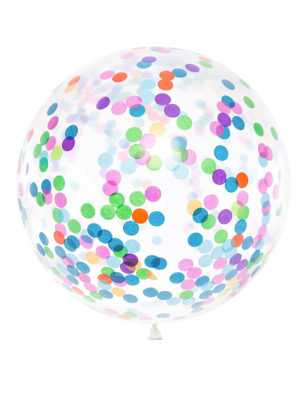 Balão gigante transparente com confettis multicolores