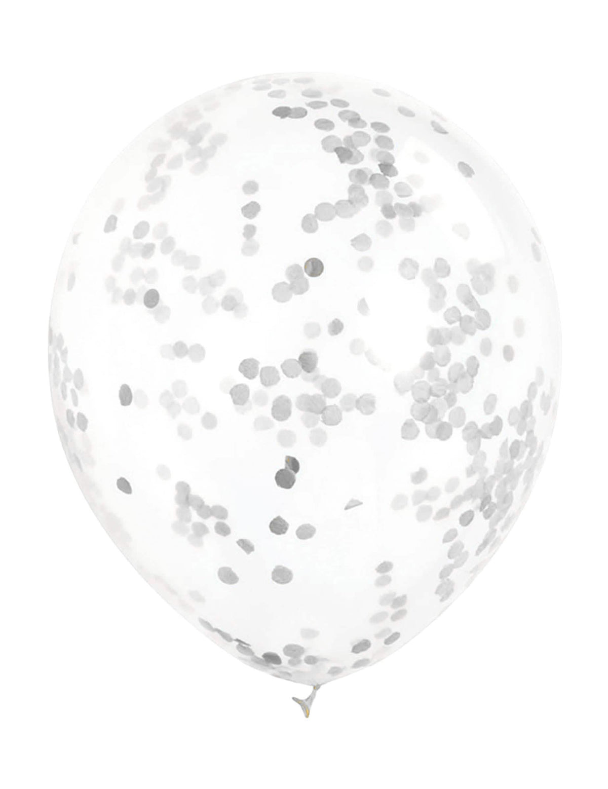 Ballons en latex à confettis transparents et argentés