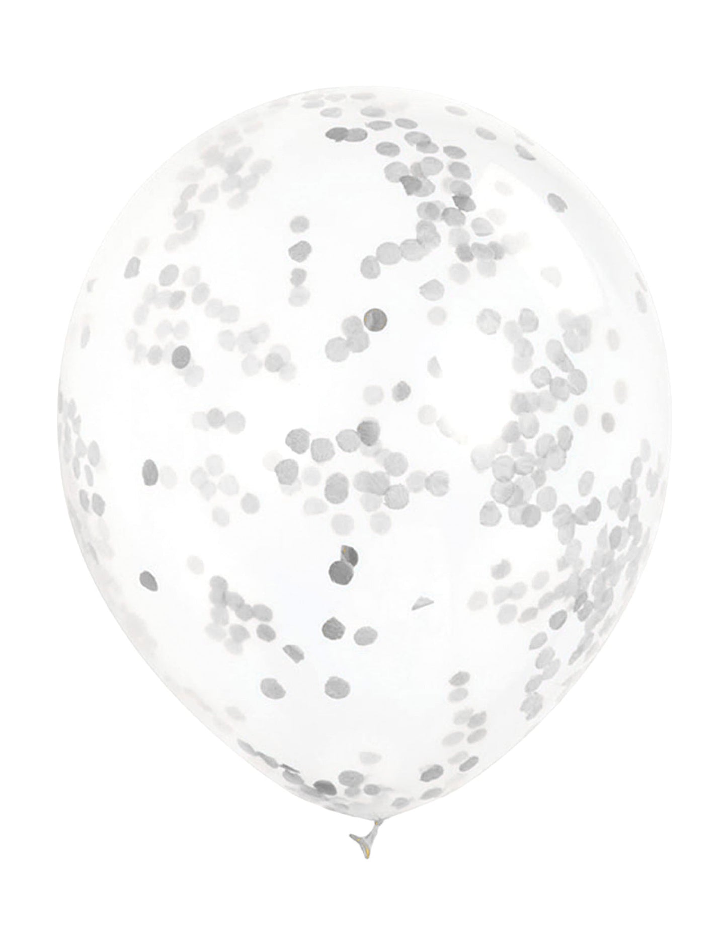 Ballons en latex à confettis transparents et argentés