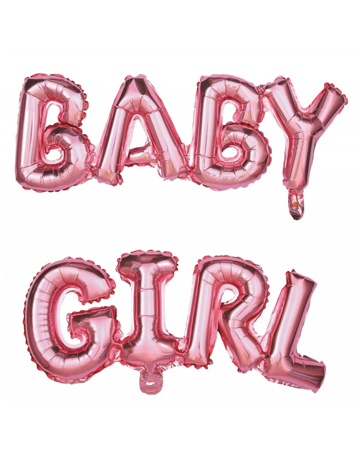 balões de alumínio letras Baby Girl para baby shower cor de rosa