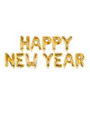 Ballon aluminium lettres Happy New Year pour fête dorées
