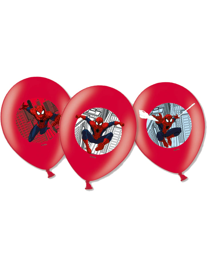 Ballons de baudruche Spiderman pour enfant rouges