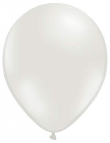 Balão perolado metalizado para festa branco