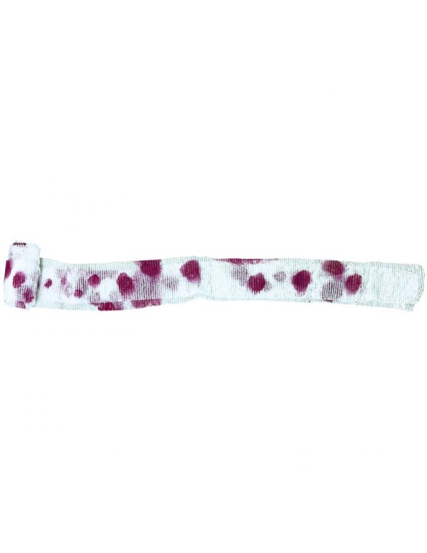 Bandage ensanglanté pour adulte blanc et rouge