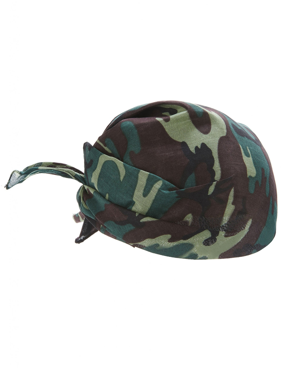 Bandana militaire pour adulte à motif camouflage vert et marron