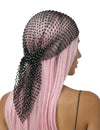 Bandana de rede com strass preto para adulto