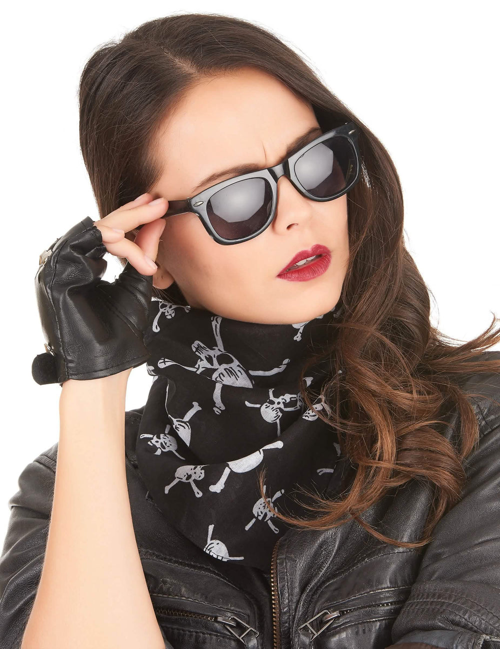 Mise en situation do bandana de caveiras para adulto