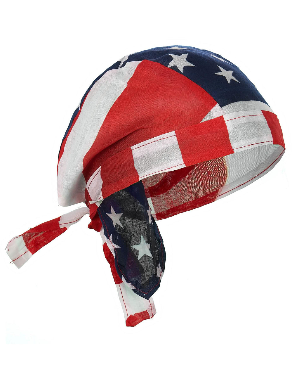 Bandana usa para adulto vermelho branco e azul com padrão de bandeira americana