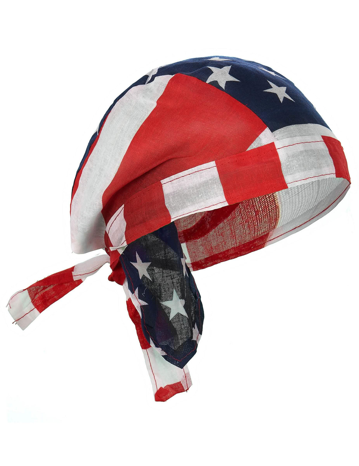 Bandana usa para adulto vermelho branco e azul com padrão de bandeira americana