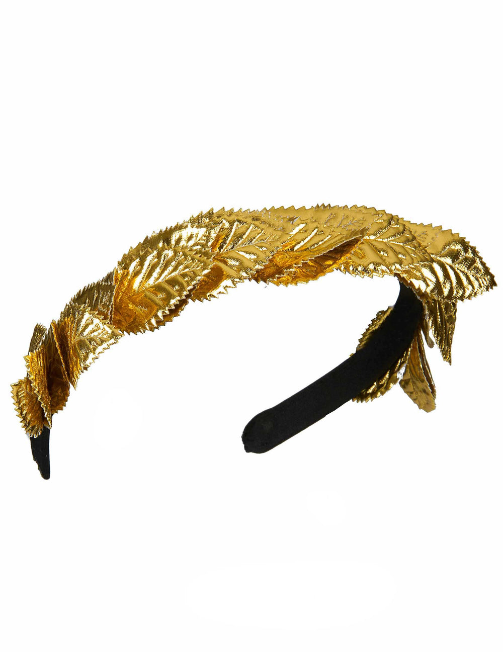 Vue de profil du bandeau couronne de laurier dorée