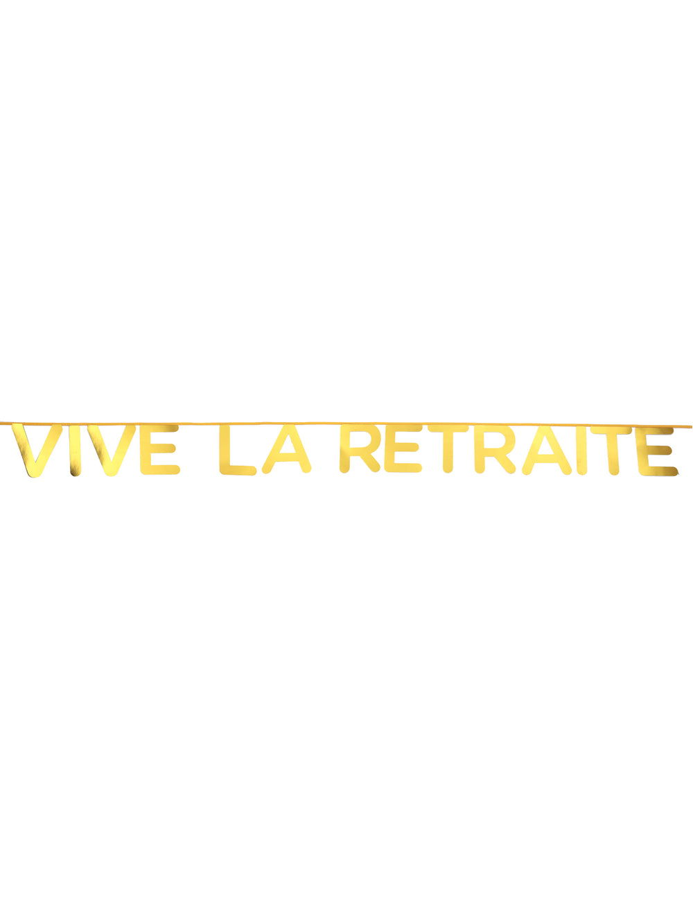 Banderole vive la retraite pour décoration doré métallisé