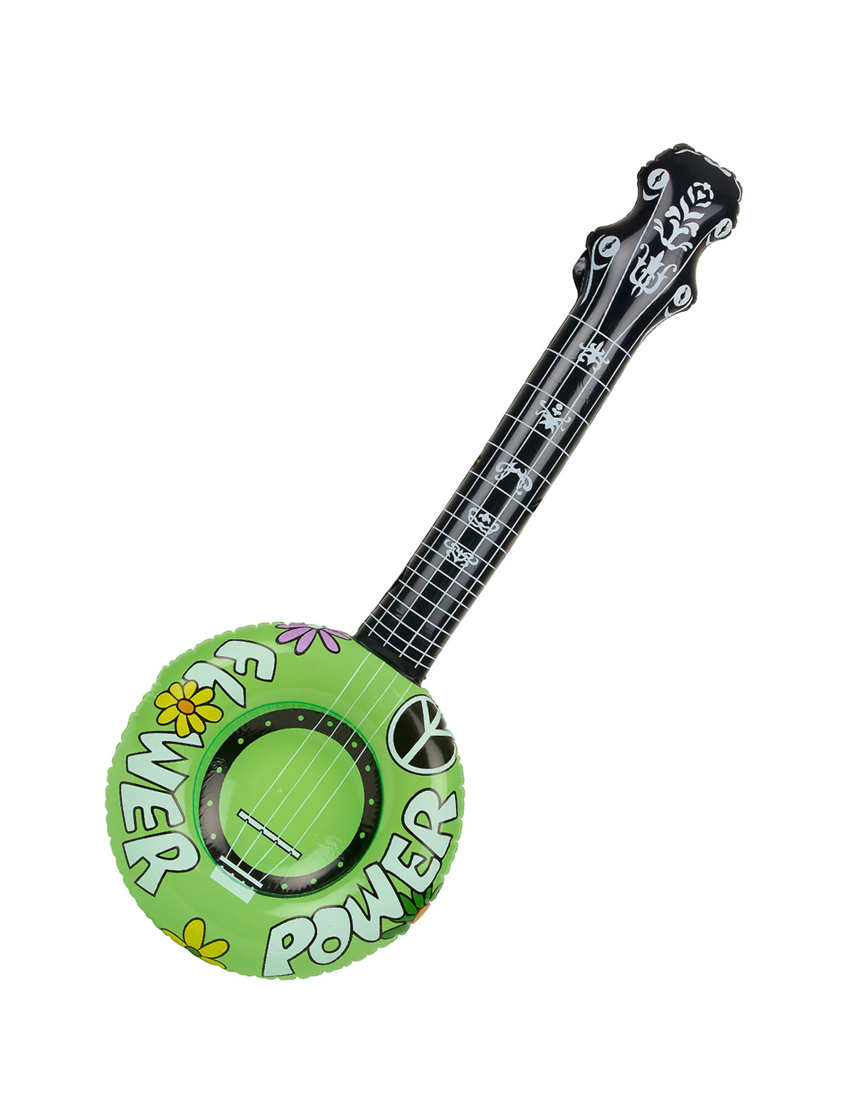 Vue de face du banjo gonflable hippie