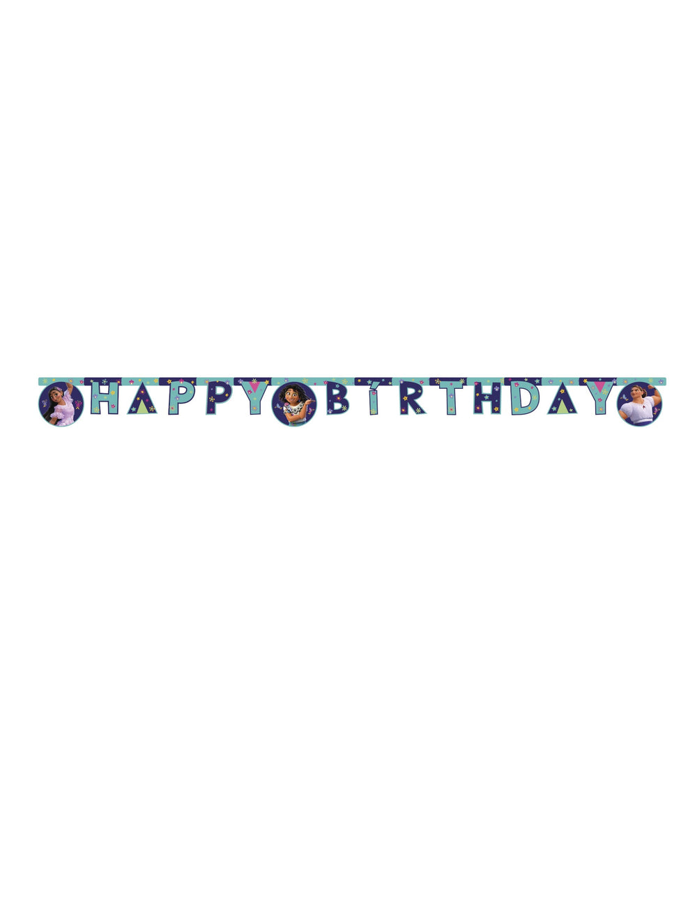 Bannière Happy Birthday Encanto pour enfant multicolore en carton