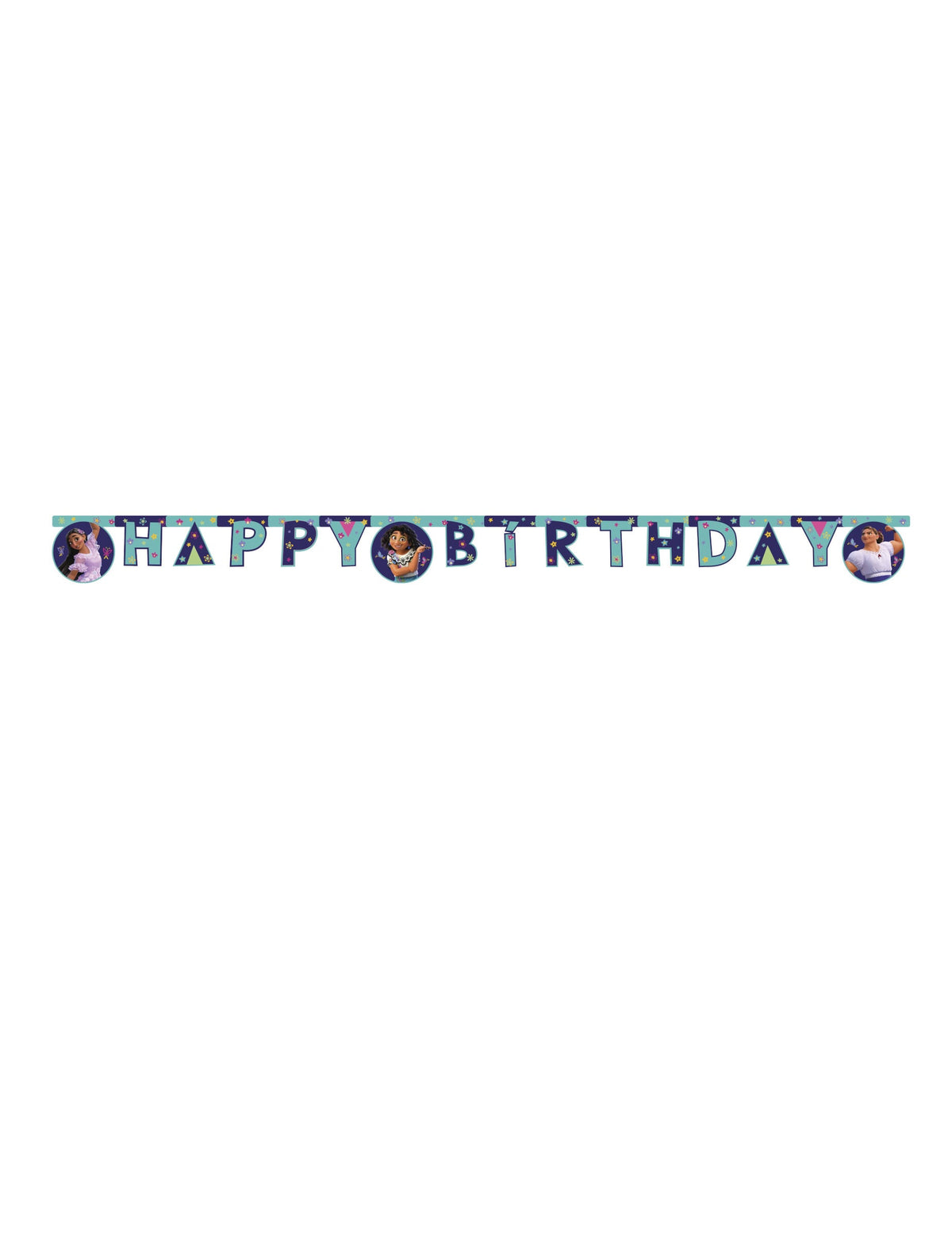 Bannière Happy Birthday Encanto pour enfant multicolore en carton