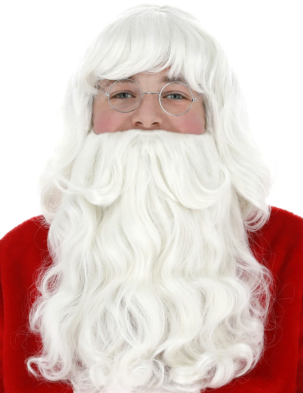 Barbe et perruque Père Noël pour adulte blanche