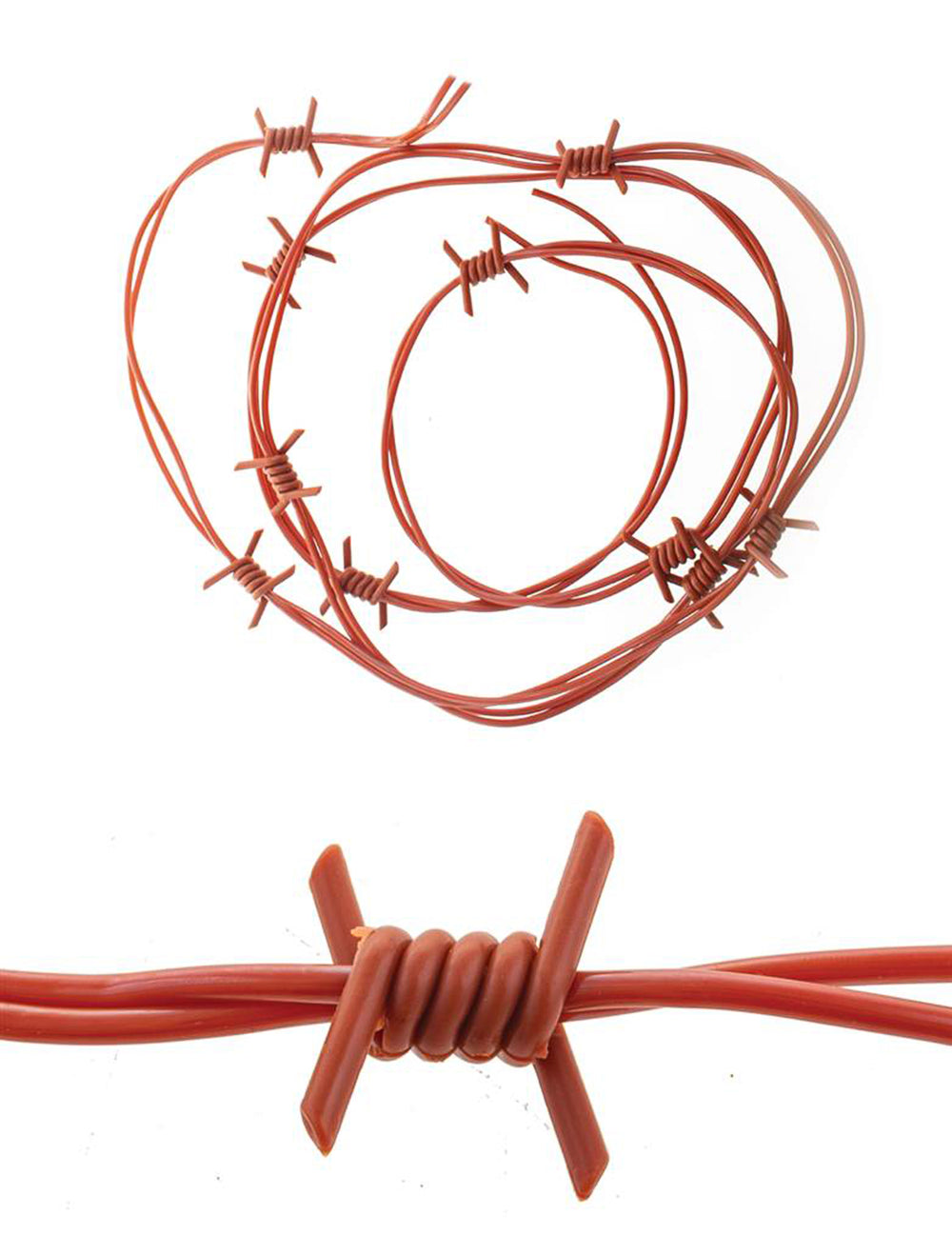 Barbelé de décoration pour adulte marron effet rouille de 240 cm