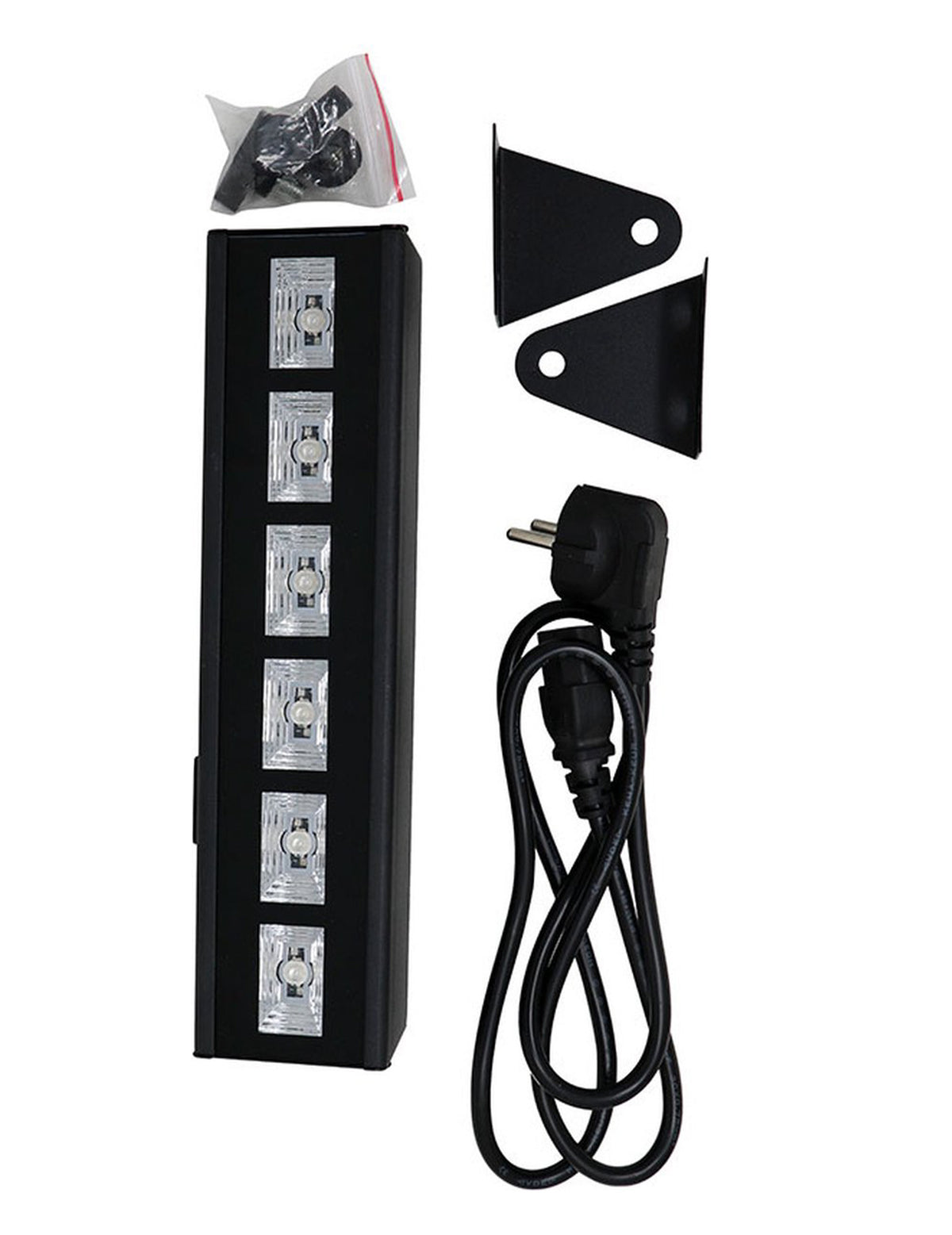 Accessoires fournis de la barre à leds lumière noire pour fête 6x3W