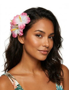 Acessórios havaianos para o cabelo e flores