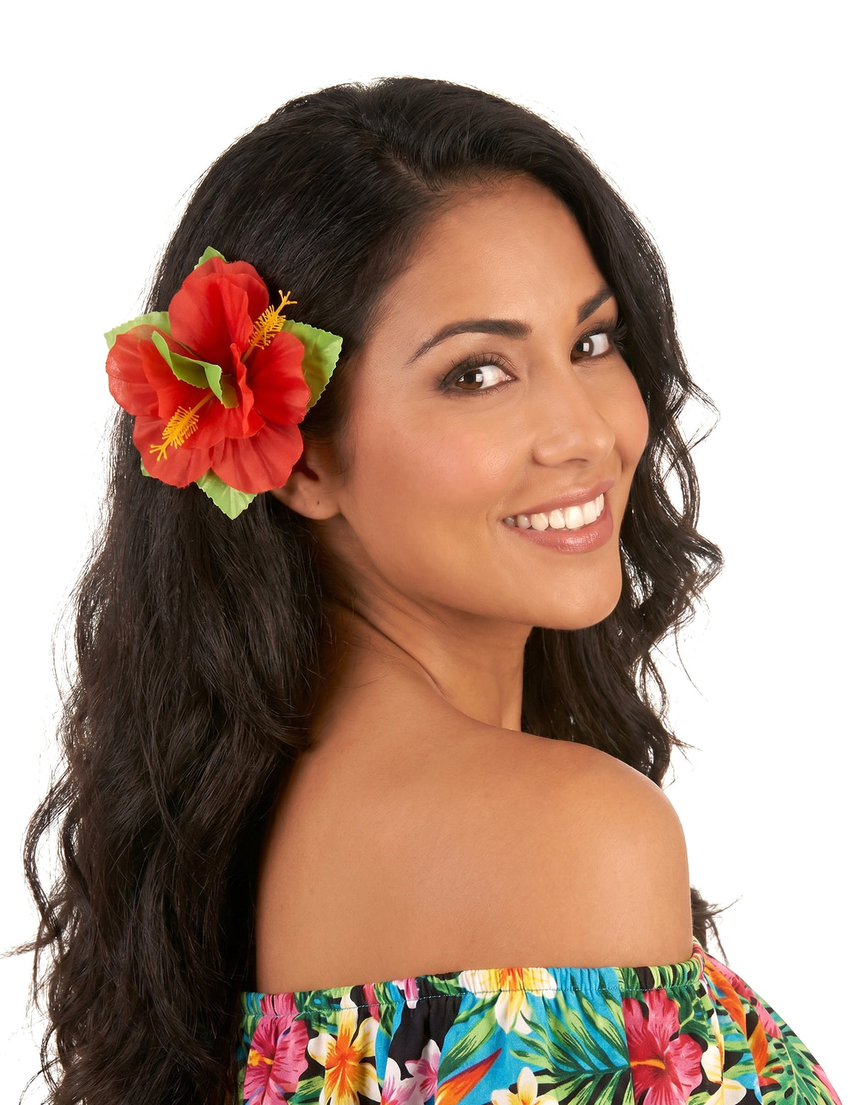 Flor havaiana vermelha havai