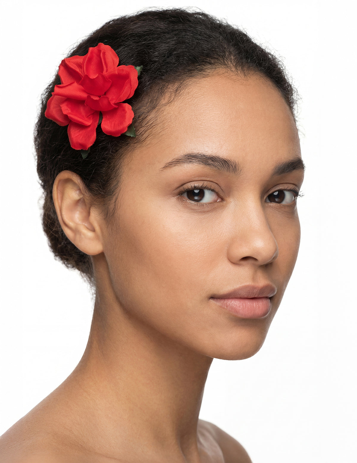Barrette rose rouge pour adulte rouge
