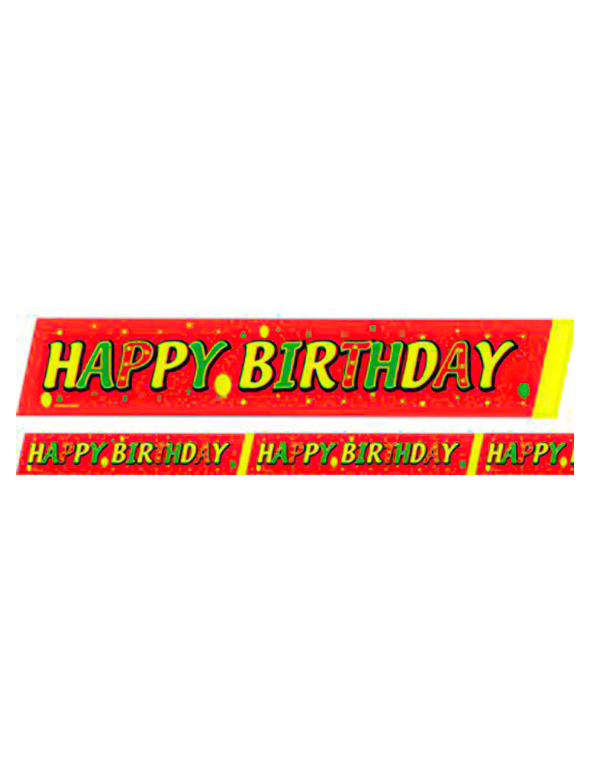 Fita de barreira Decoração Feliz Aniversário vermelho-verde-amarelo 600x6cm