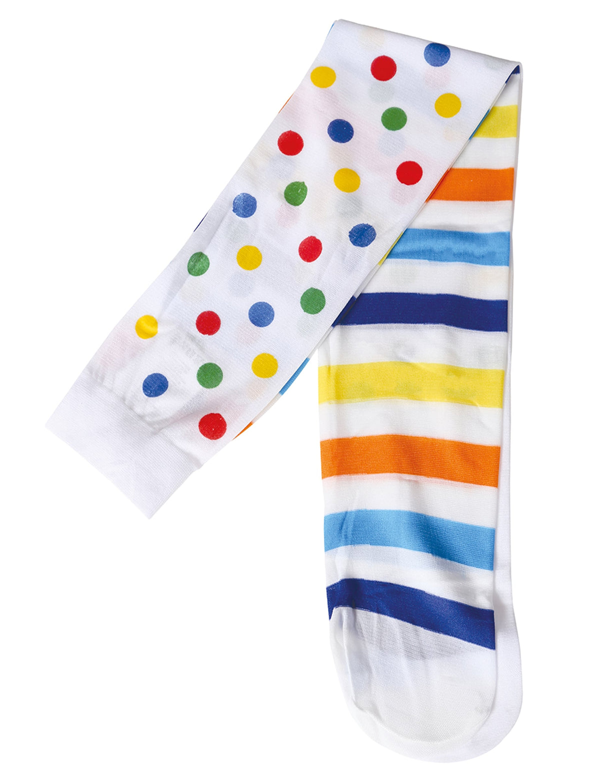 Vue d'ensemble à plat des bas clown pastel pour femme