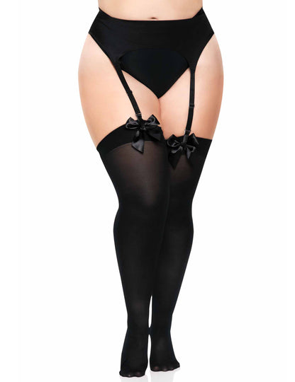 Détail des nœuds des bas opaques à nœuds pour femme
