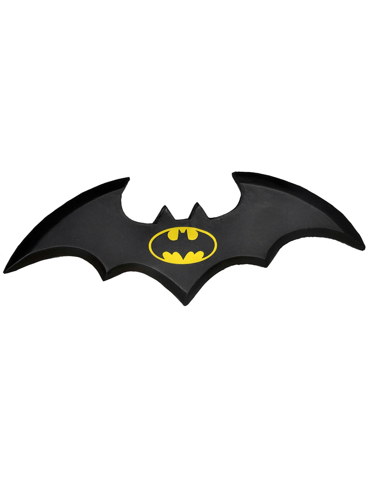 Batarang Batman pour adulte noir avec logo jaune