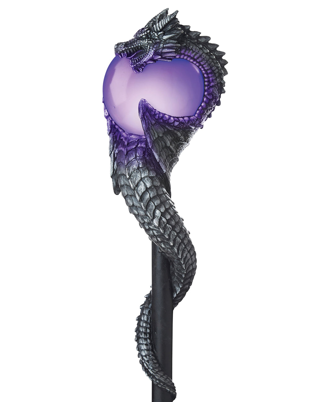 Bâton de magicien pour adulte dragon gris et violet